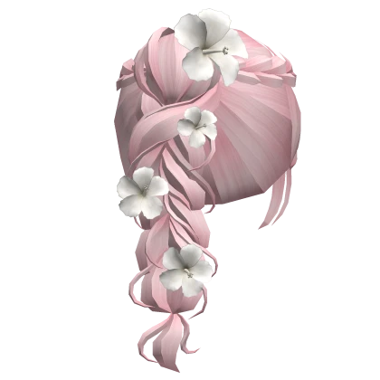 🍀Summer Braided Ponytail (Pink & White)