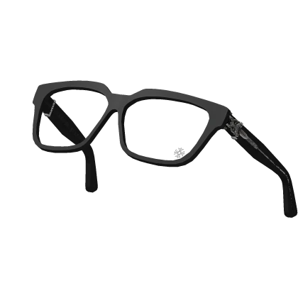 🦇(On Head) Black 2000s Emo Y2K Chrome Glasses🦇