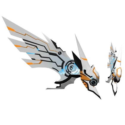Glitching White Ultimate Eve Mecha Wings