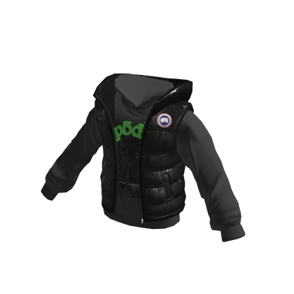 Spider Hoodie with Goose Gilet