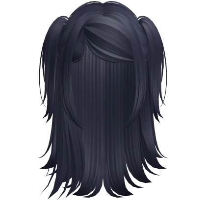 Blue Emo Half Up Side Pigtails Ponytail Vamp