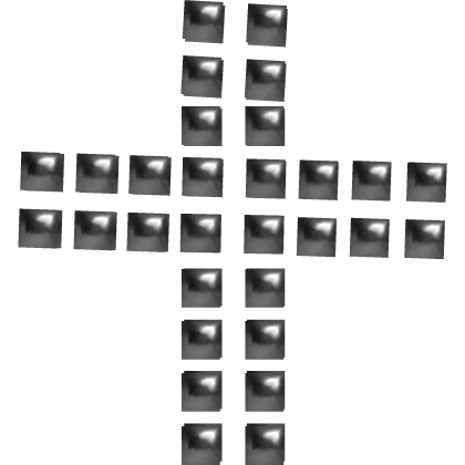 (right) grey bling stud cross on arm