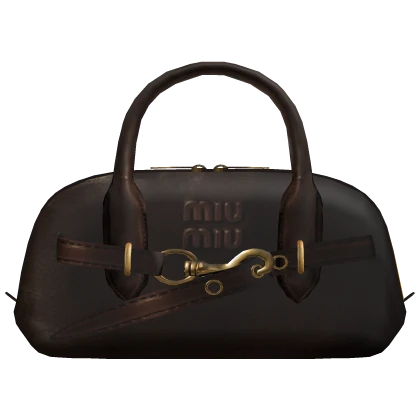 Brown Miu Vintage City Chic Shoulder Bag