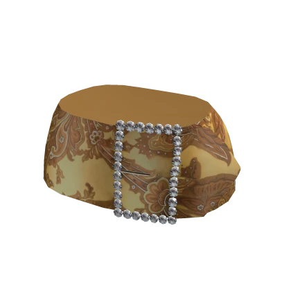 Gold Yellow Silk Belt Mini Skirt