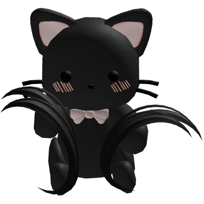 Black Cat On Head Black