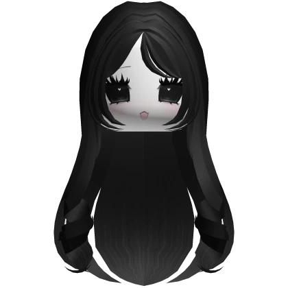  vkei moe pink long hair emo lovestruck face