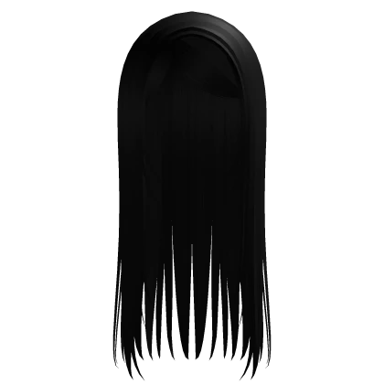 long straight emo y2k black hair