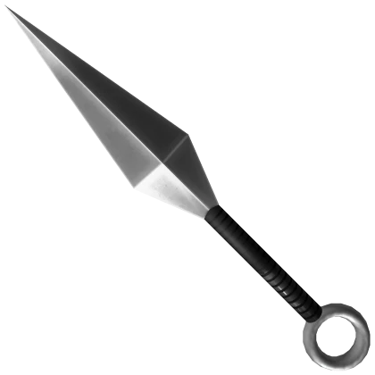 Holdable Kunai - silver & black handle RIGHT HAND