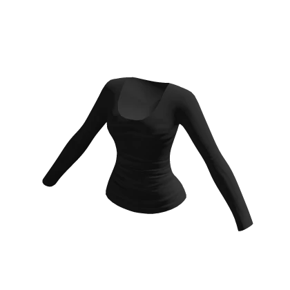 2000s Simple Long Sleeved Top | Black