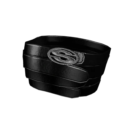 y2k ☆ glossy leather black belt top