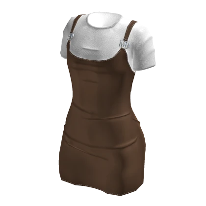 Brown Luxury Halter Dress With White Tshirt
