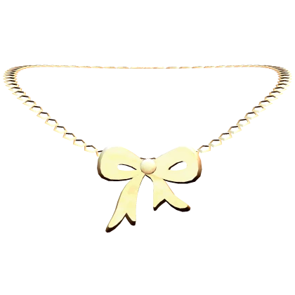 Bow Gold Necklace
