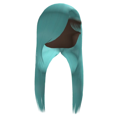 Layered Straight Side Part In Cyan