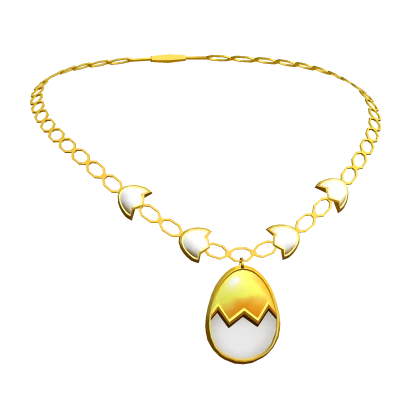 Hatched Egg of Gold Necklace