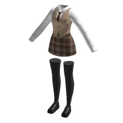 🍀School Uniform Outfit (Brown)