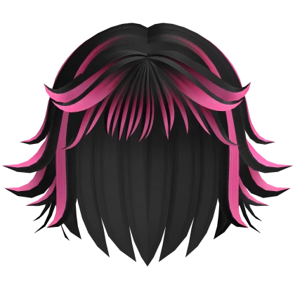 Black & Pink Emo Vampire Hair