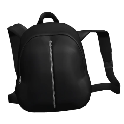 Backpack Black Leather Canvas One Strap Y2K 1.0