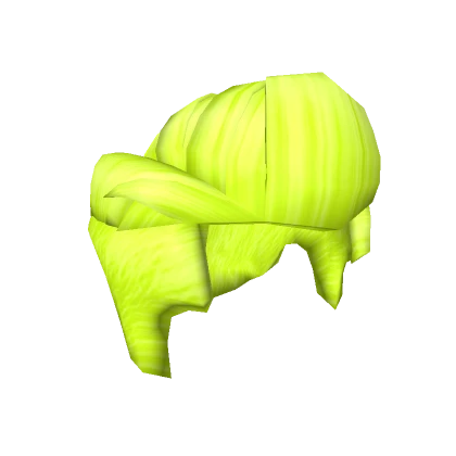 Toxic Neon Fluorescent Yellow Men's Styled Hair