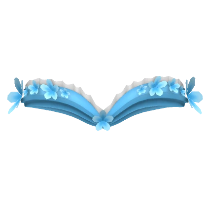 Blue Blooming Rose Collar