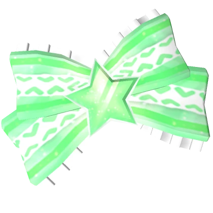 Green Ruffled Bow