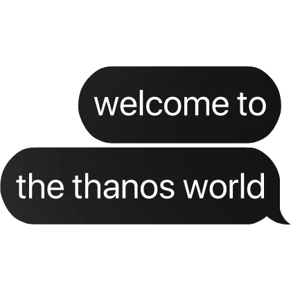 welcome to the thanos world squid game text