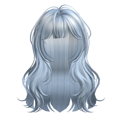 Sky Blue Cute Wavy Hair