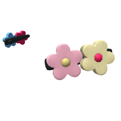 Miau Flower Hair Clips v1