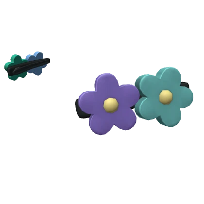 Miau Flower Hair Clips v4