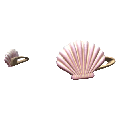 Mermaid Seashell Hair Clips Pink