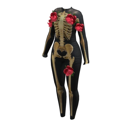 Calavera Skeleton Rose Suit