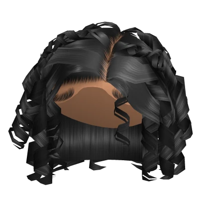 Curly Side Bob in Black