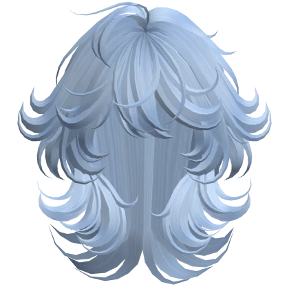 Fluffy Voluminous Wavy Hair (Light Blue)
