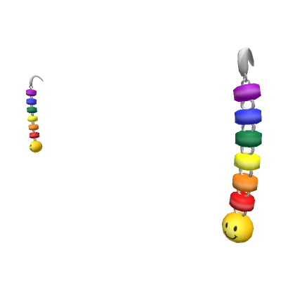 Smiley Rainbow Bead Earrings