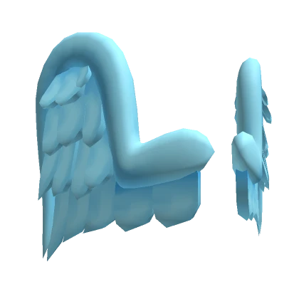 Plush Cherub Angel Wings Blue