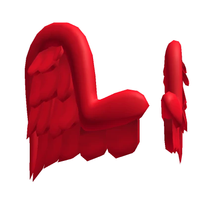 Plush Cherub Angel Wings Red