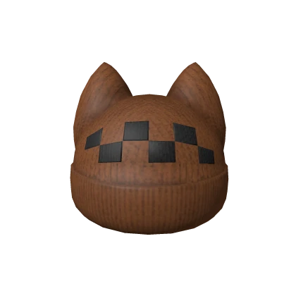 Brown Kitty Beanie