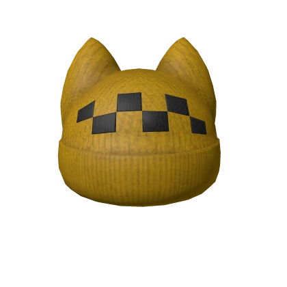 Yellow Kitty Beanie