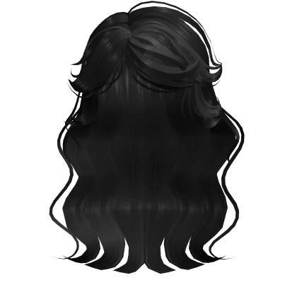 R6 Blocky wavy girl hair [Black]