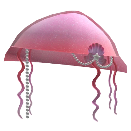 Pink Jellyfish with Pearls & Seashell Bow