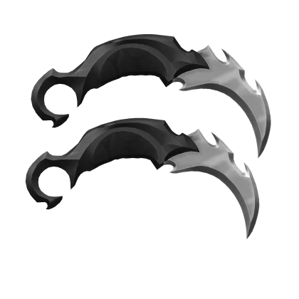 Holdable Black Dual Karambits 