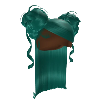 [SxZ] Sleek Half-Up Double Buns [Teal]