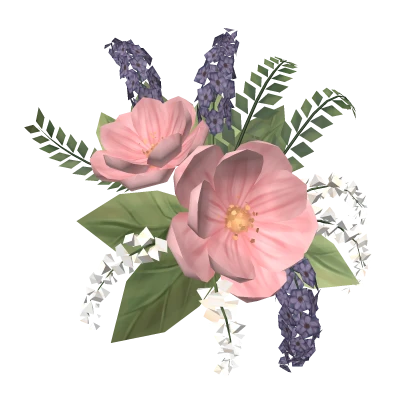 Delicate Flower Headpiece (Pink Purple)