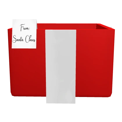 from santa.. Christmas Present BOTTOM HALF RED