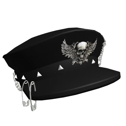 💀 Black Goth Skull Hat 💀