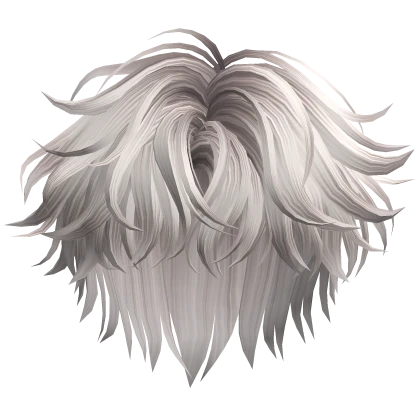 Silver Messy Middle Part Hair