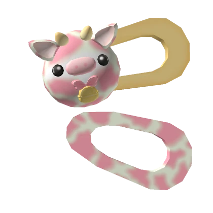 Pink Cow Hairclips