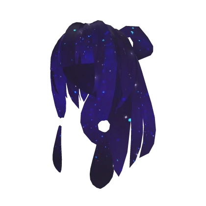 Glowing Straight Bangs Double Bun Ponytail Night