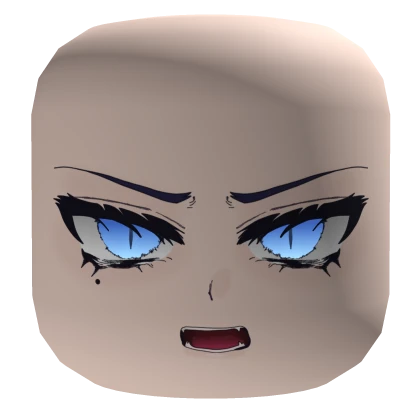 Blue Eyes Angry Face