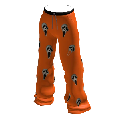 Orange Ghost Face Sweats