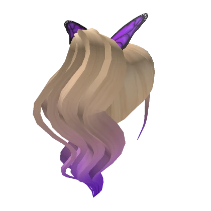 Anime Butterfly Ponytail Blonde to Purple